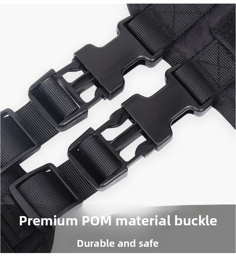 Water-Resistant Oxford Dog Tactical Vest Reflective Adjustable Chest Strap for Medium and Large Dogs