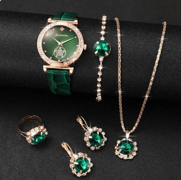 Simple Rhinestone Women's Quartz Watch with Imitation Leather Strap