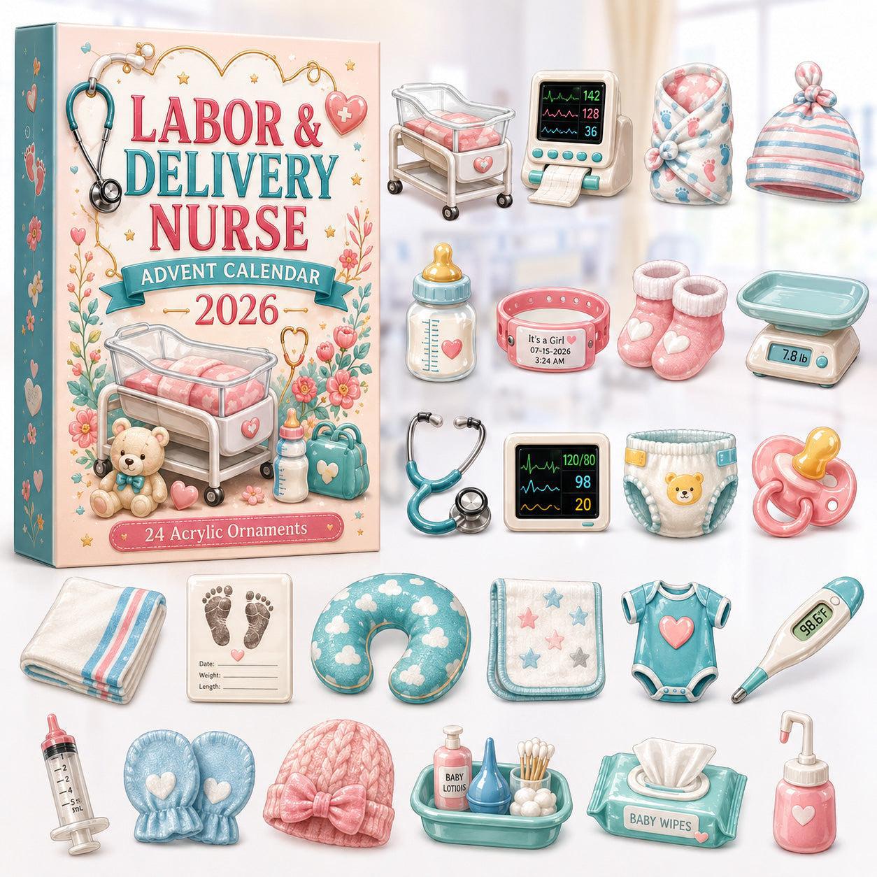 Career Series Acrylic Advent Calendar Blind Box Christmas Countdown Decoration DIY Early Education Toy
