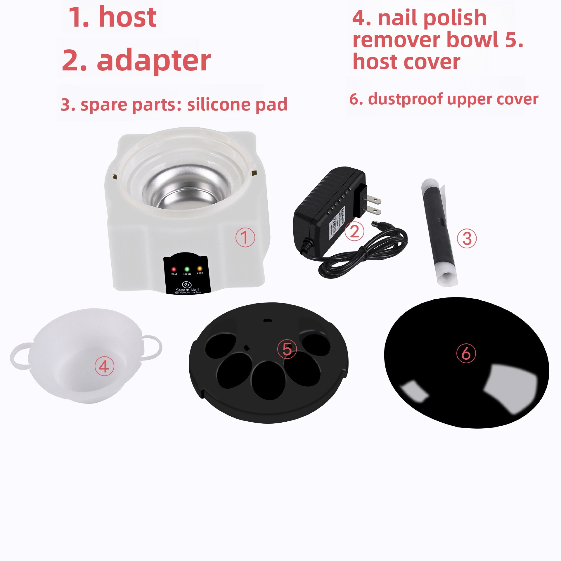 36W Steam Nail Polish Remover, Gentle Paint Dissolving Machine for Gel Glitter Polish