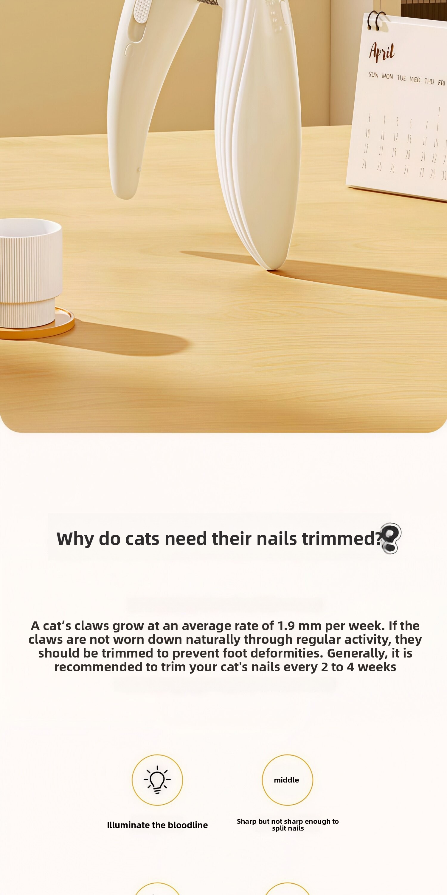 LED Light Pet Nail Clippers Ergonomic Safety Trimmer