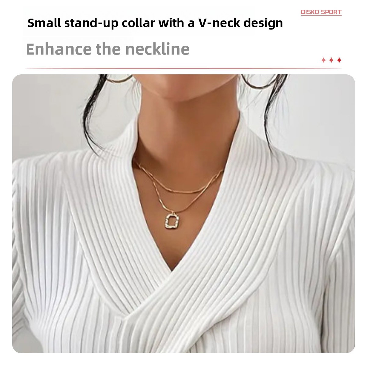 Women's Solid Color V-Neck Long Sleeve Slim Fit Knit Sweater