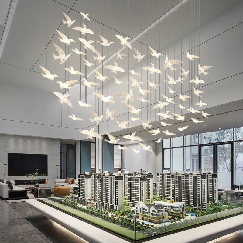 10-Head Resin Crystal LED Chandelier Decorative
