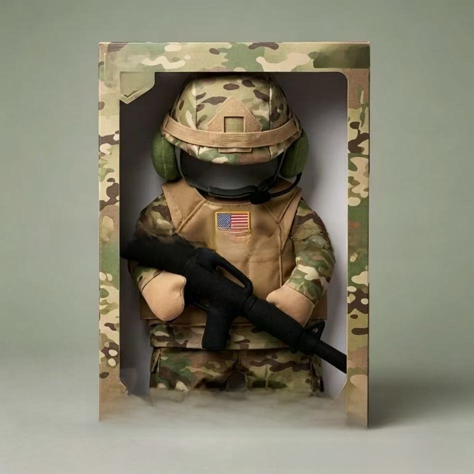Cartoon Military Style Pet Dog Costume Suit