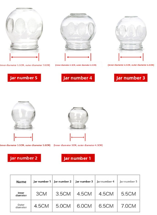 Thickened Glass Cupping Jar Set