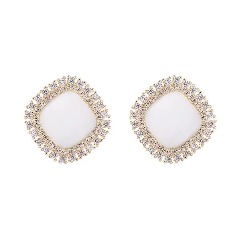 Geometric Cat Eye Stone Women's Earrings