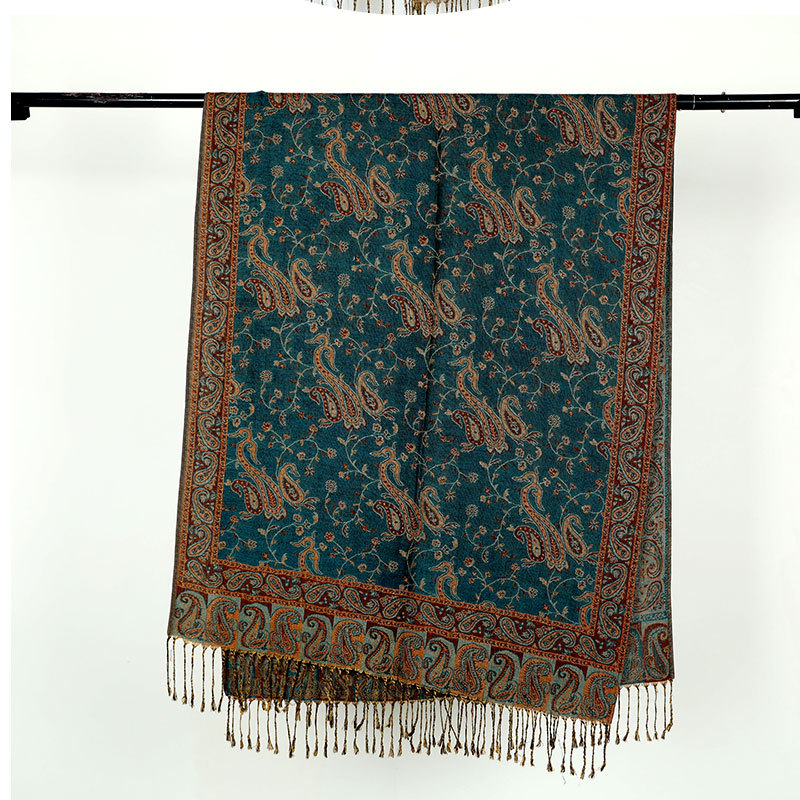 Women's Jacquard Imitation Cashmere Shawl Wrap Long Scarf