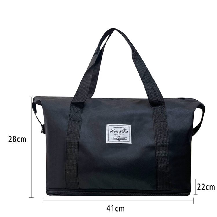 Foldable and expandable waterproof travel backpack with dual shoulder straps