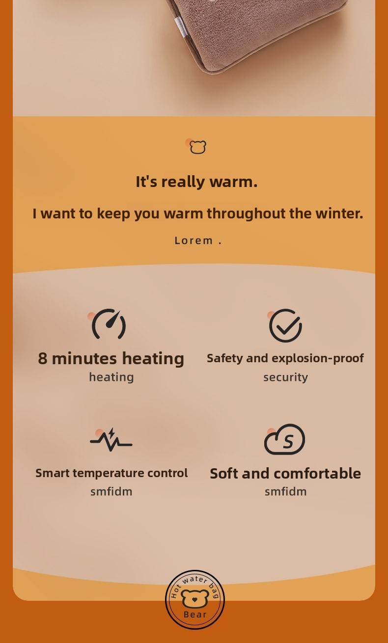 Rechargeable Plush Hot Water Bottle