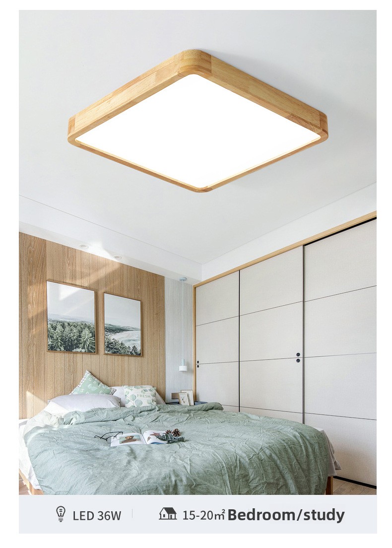 Modern Log Style LED Ceiling Lamp with Dimmable Lighting for Living Room and Bedroom
