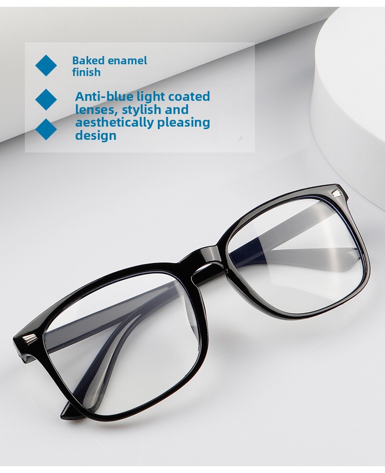Anti Blue Light Large Frame Non-Prescription Computer Glasses for Men Women