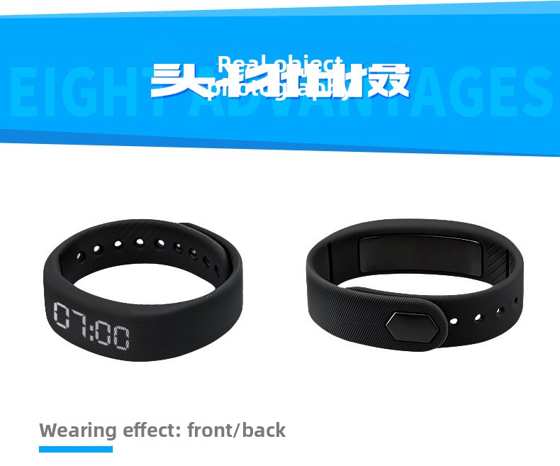 T5C FD68S Round Screen Smart Bracelet With Music Weather and Step Counter