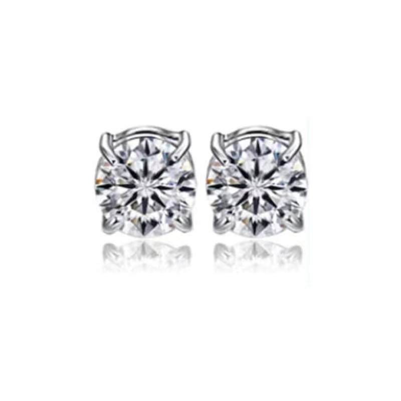 Unisex Magnetic Zircon Ear Clips Non Pierced Stud Earrings