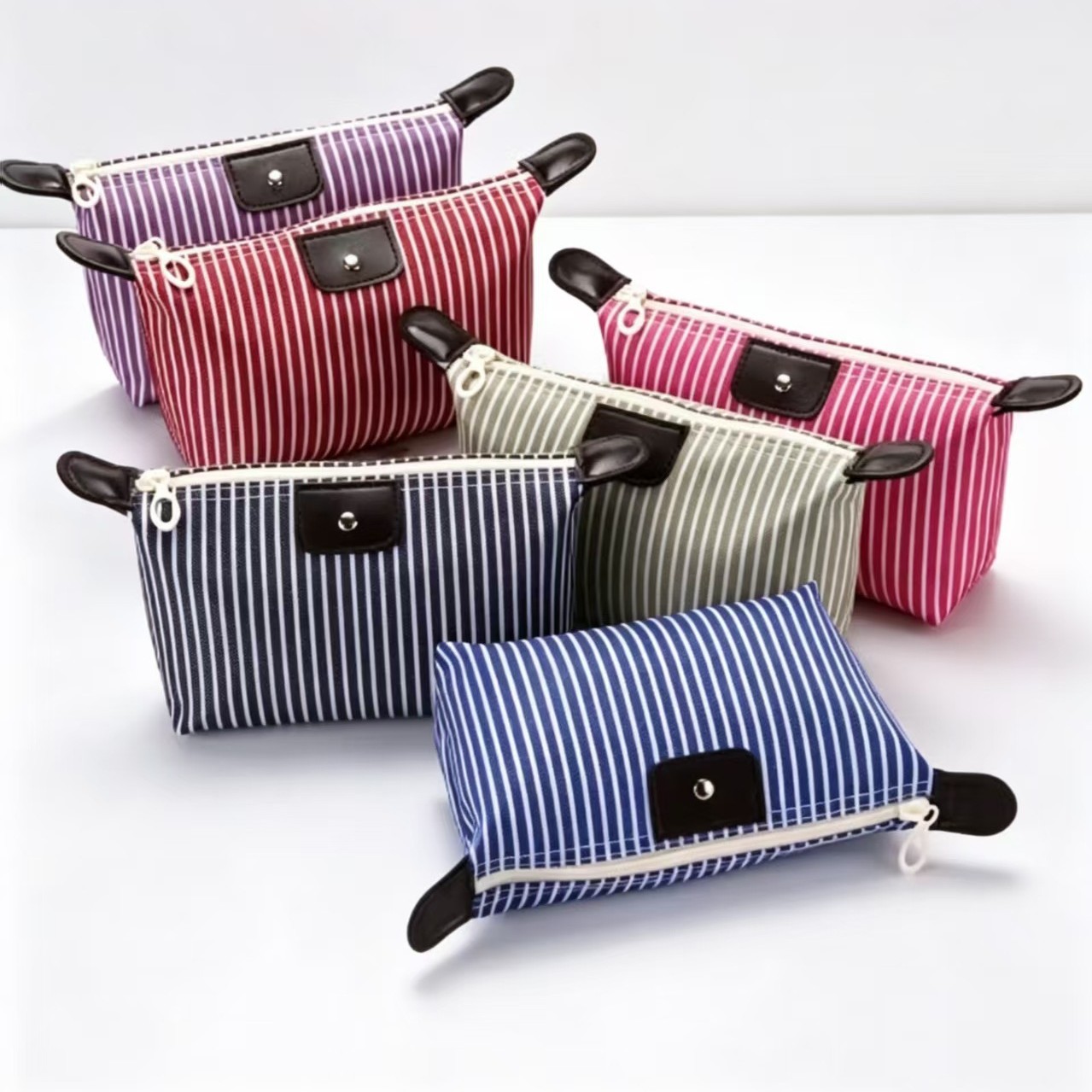 Striped Dumpling Bag
