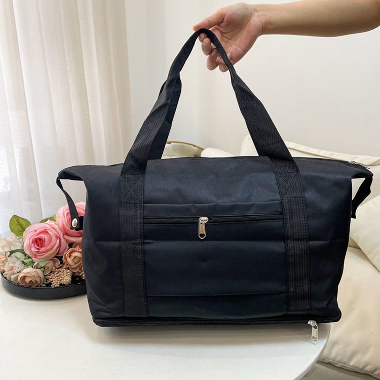 Foldable and expandable waterproof travel backpack with dual shoulder straps