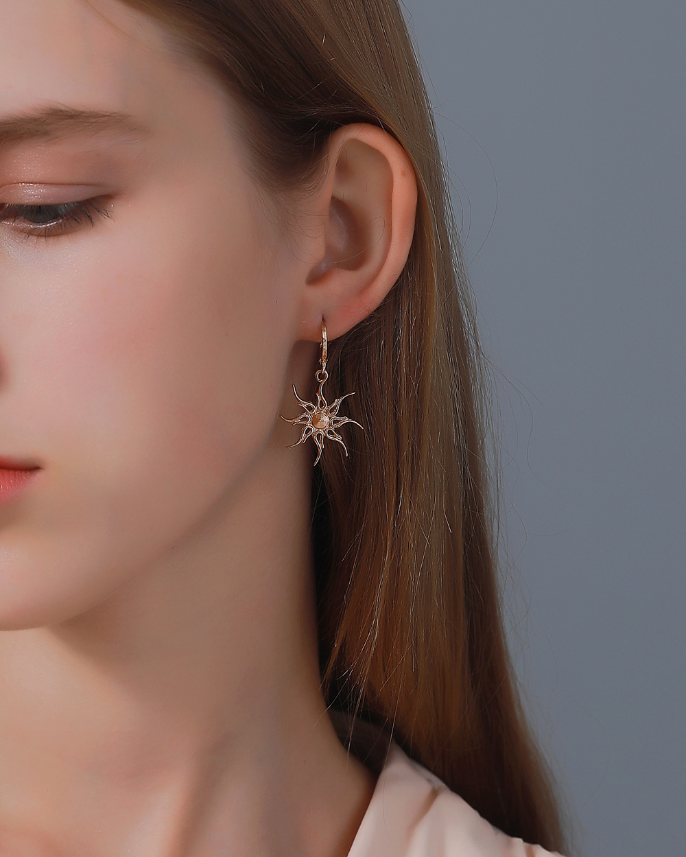 Sun and moon earrings