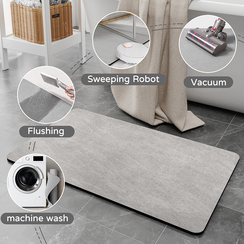 Quick-Dry Plush Bath Mat Floor Mat