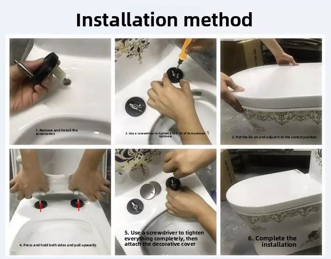 Universal V-Shape Slow Close Toilet Seat Cover