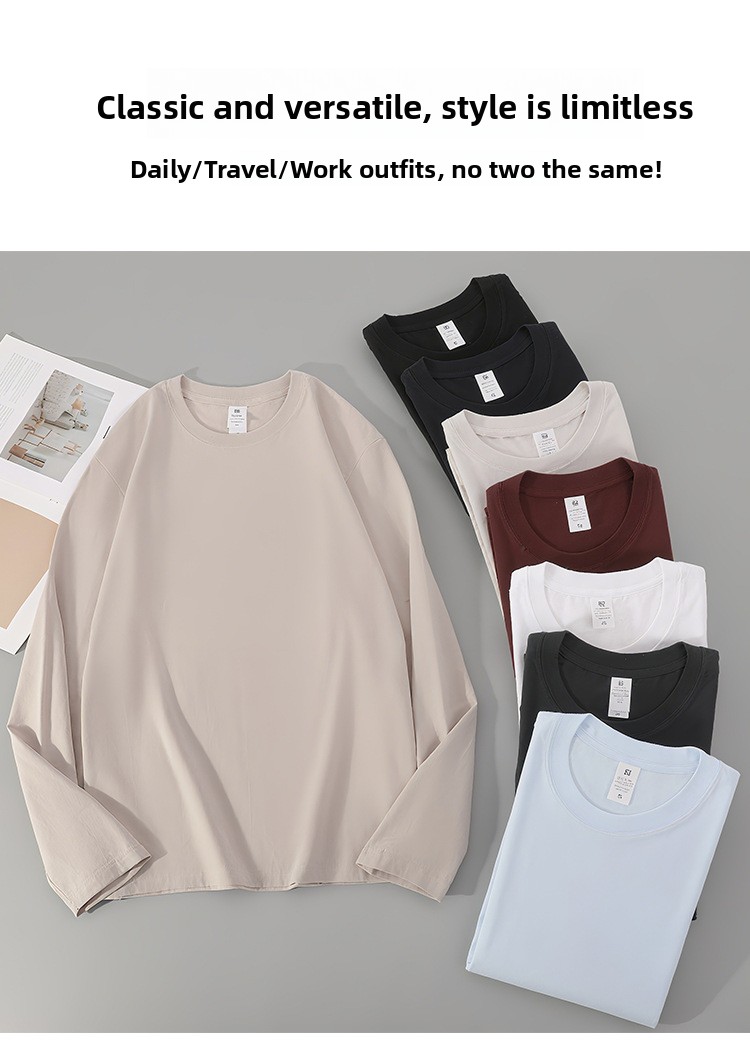 Men's cotton long-sleeved T-shirt