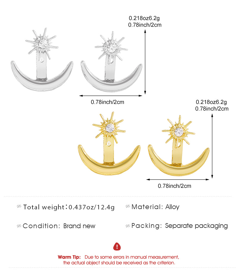 Sun and moon earrings