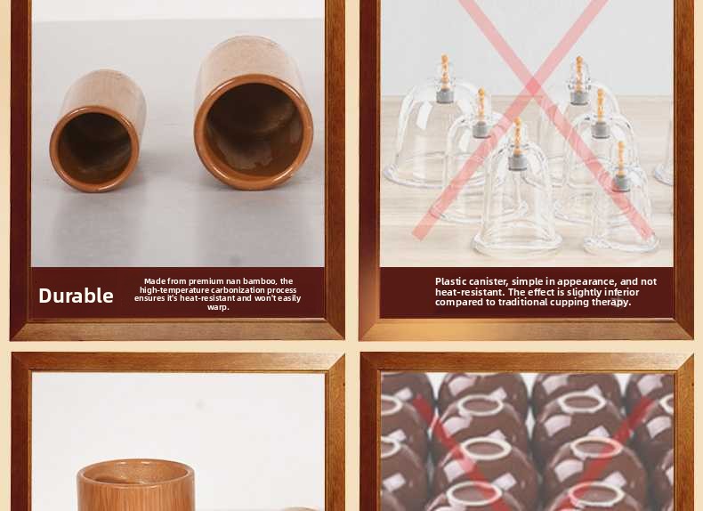 Natural Carbonized Bamboo Cupping Therapy Jar