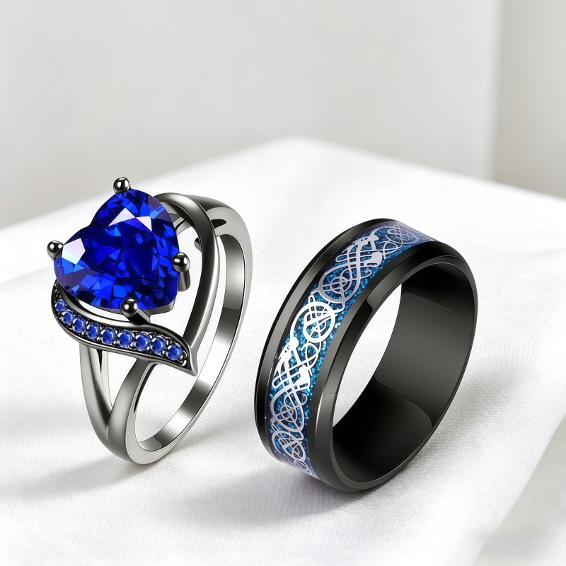 Retro couple rings