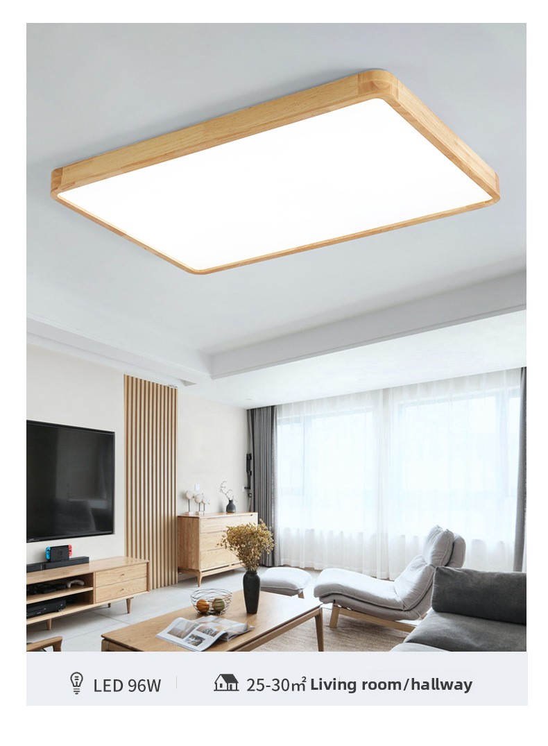 Modern Log Style LED Ceiling Lamp with Dimmable Lighting for Living Room and Bedroom