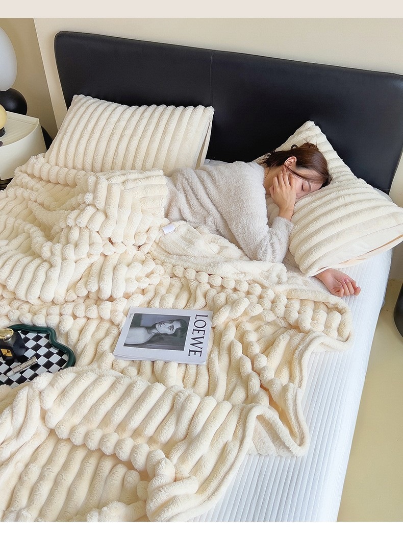 Coral fleece bed sheet blanket