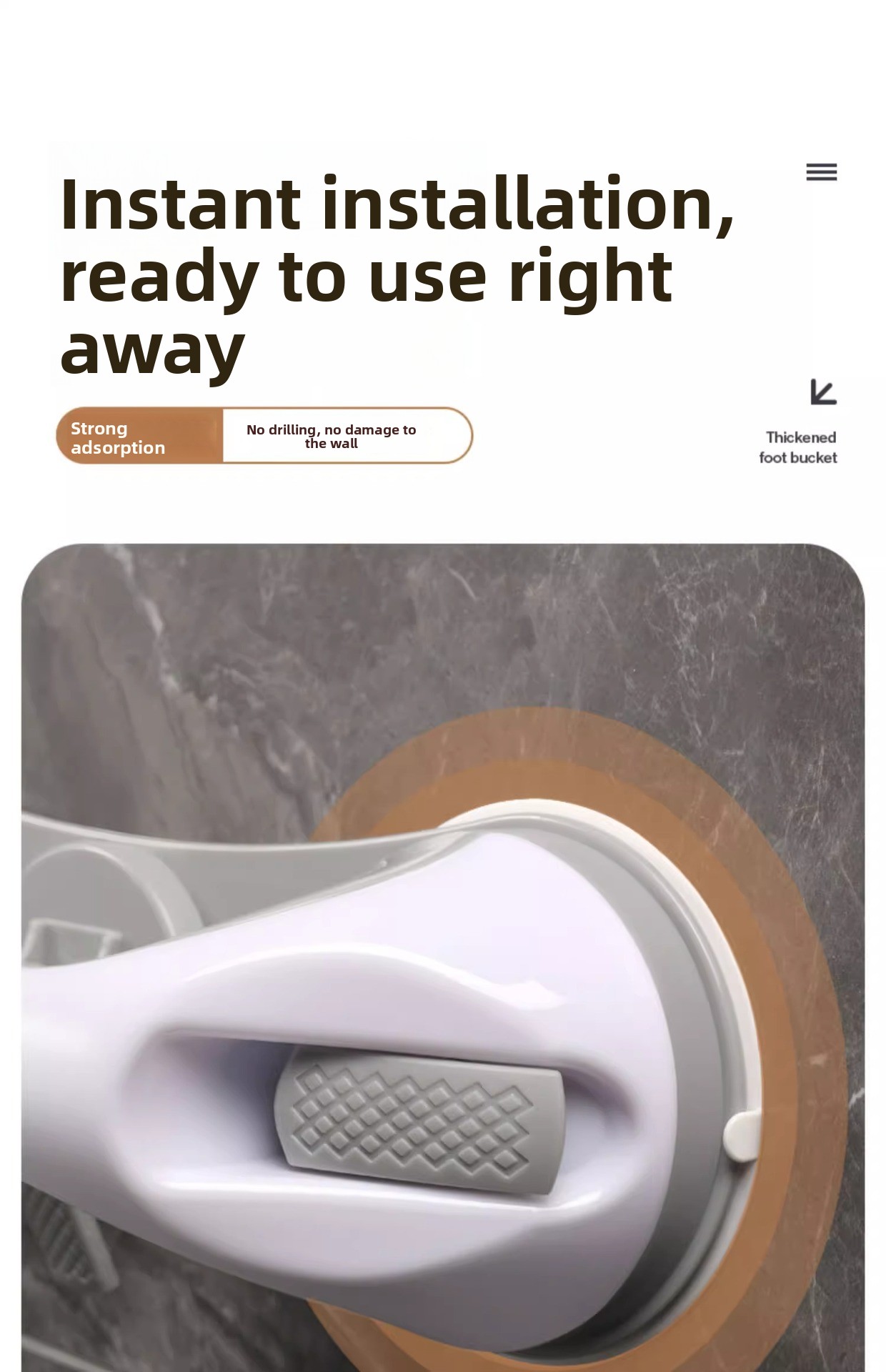 Strong Suction Cup Bathroom Safety Handle Anti-Slip Elderly Grab Bar