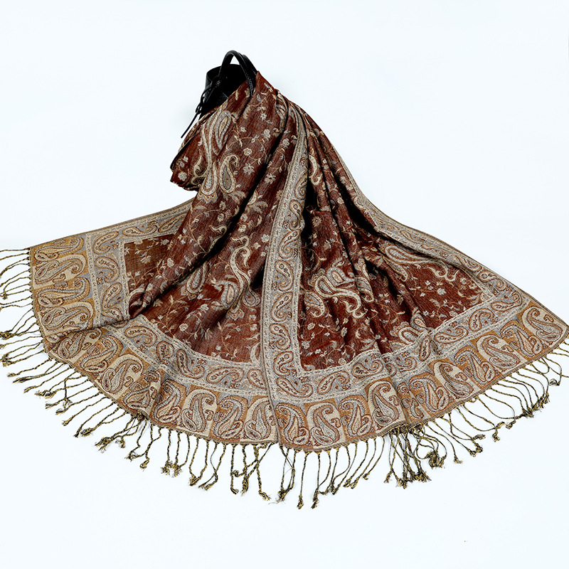 Women's Jacquard Imitation Cashmere Shawl Wrap Long Scarf