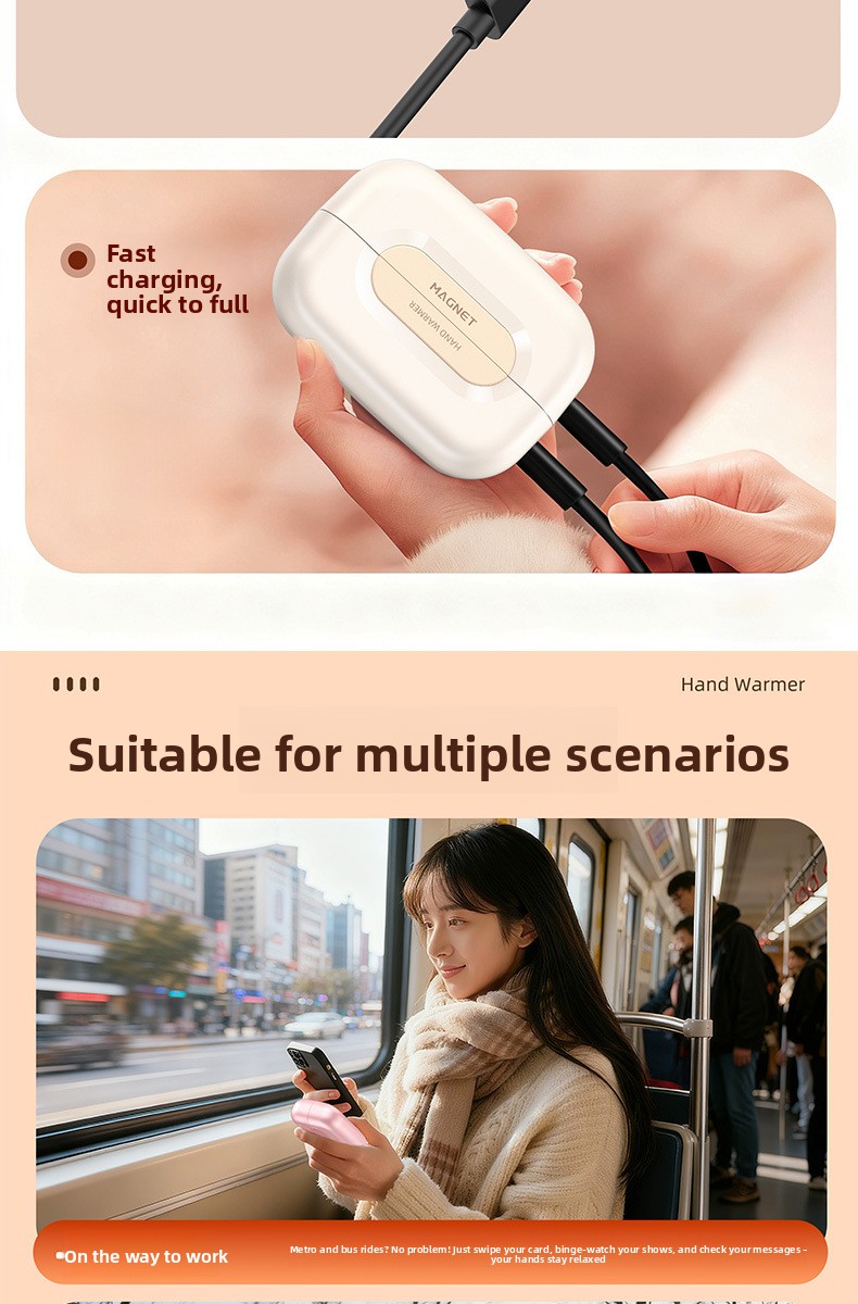 Rechargeable Split Magnetic Hand Warmer