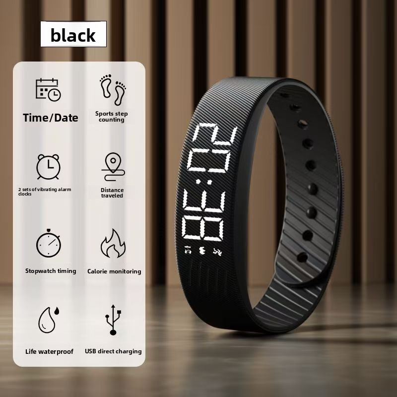 T5C FD68S Round Screen Smart Bracelet With Music Weather and Step Counter