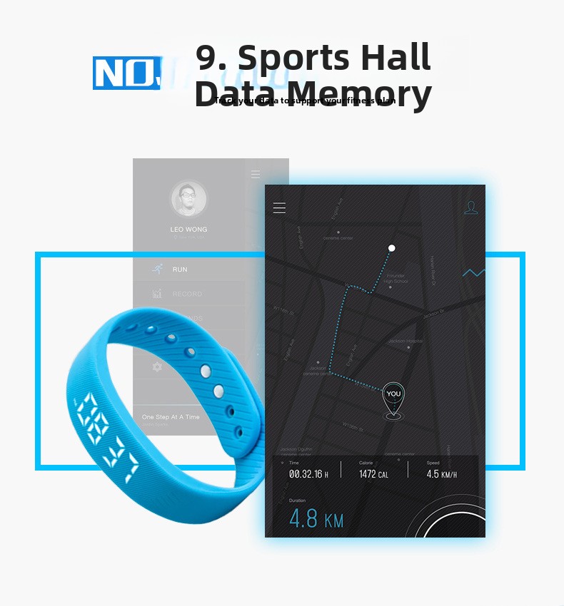 T5C FD68S Round Screen Smart Bracelet With Music Weather and Step Counter