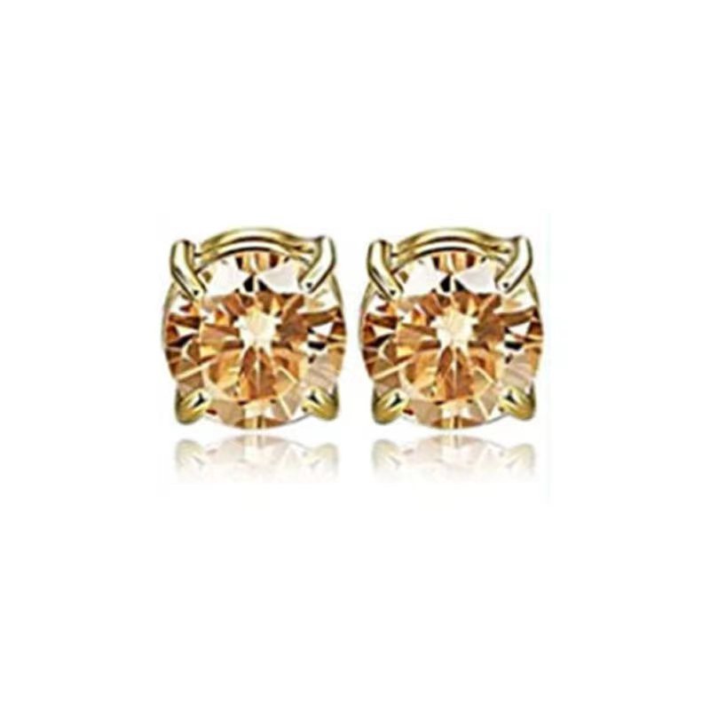 Unisex Magnetic Zircon Ear Clips Non Pierced Stud Earrings