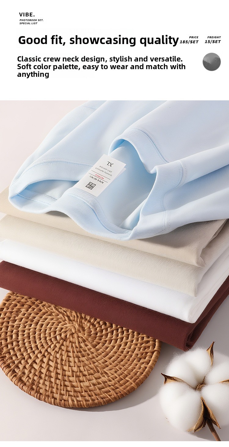 Men's cotton long-sleeved T-shirt