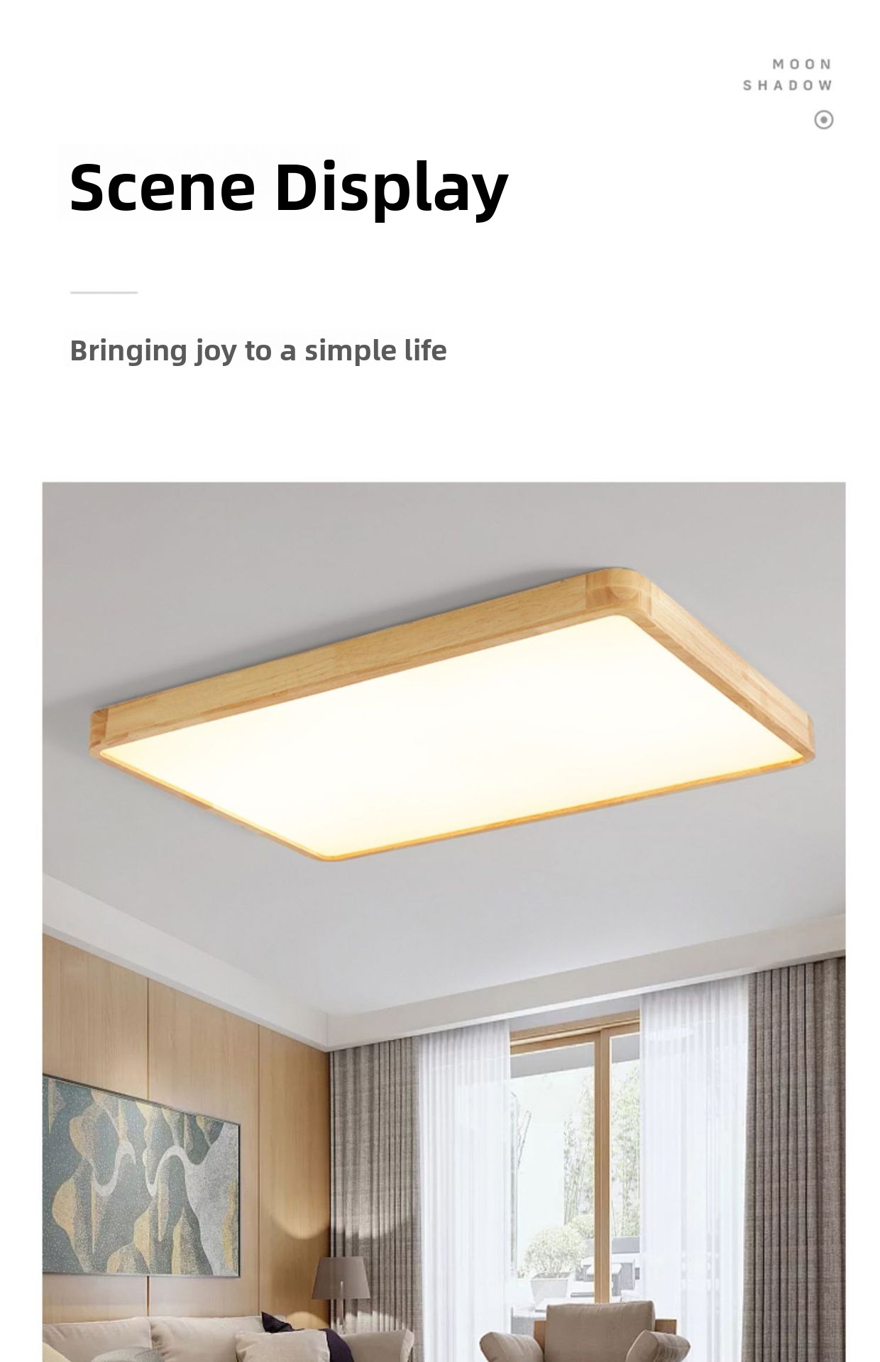 Modern Log Style LED Ceiling Lamp with Dimmable Lighting for Living Room and Bedroom