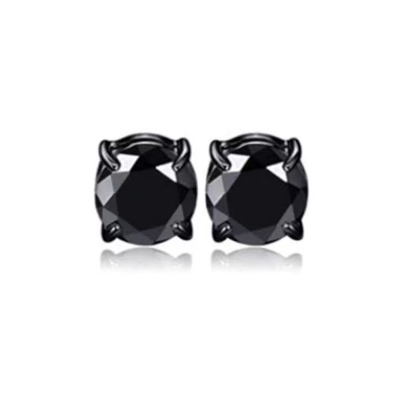 Unisex Magnetic Zircon Ear Clips Non Pierced Stud Earrings