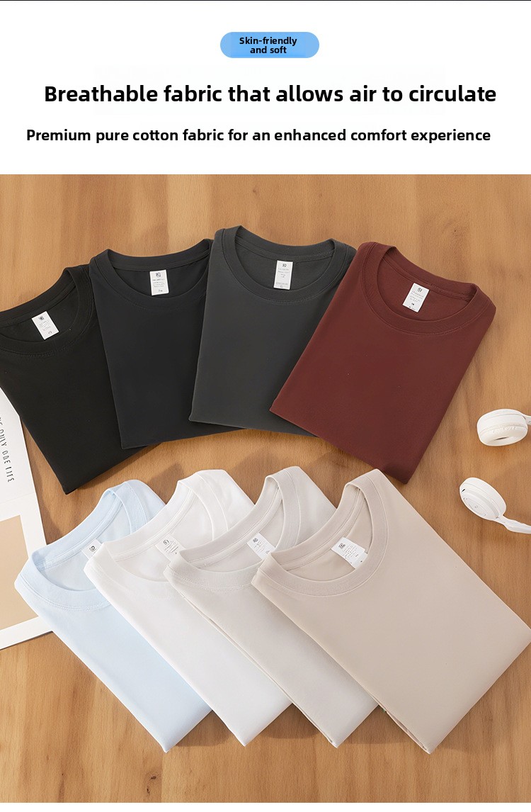 Men's cotton long-sleeved T-shirt