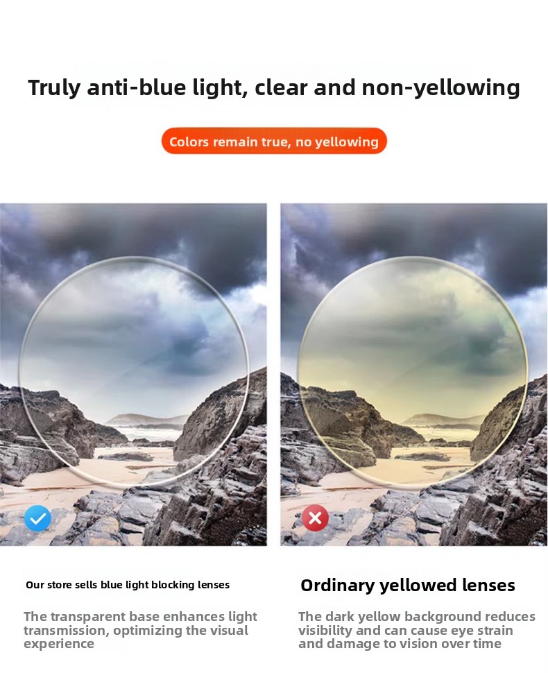 Anti Blue Light Large Frame Non-Prescription Computer Glasses for Men Women