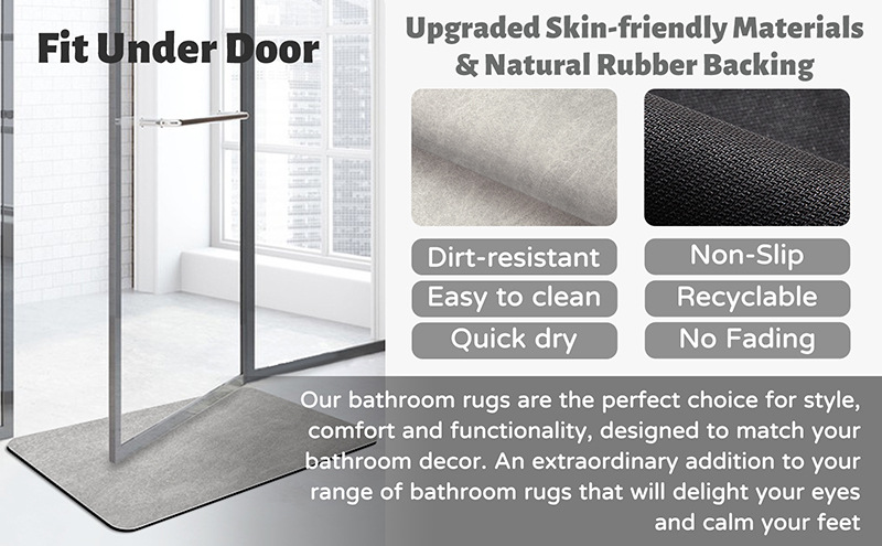 Quick-Dry Plush Bath Mat Floor Mat