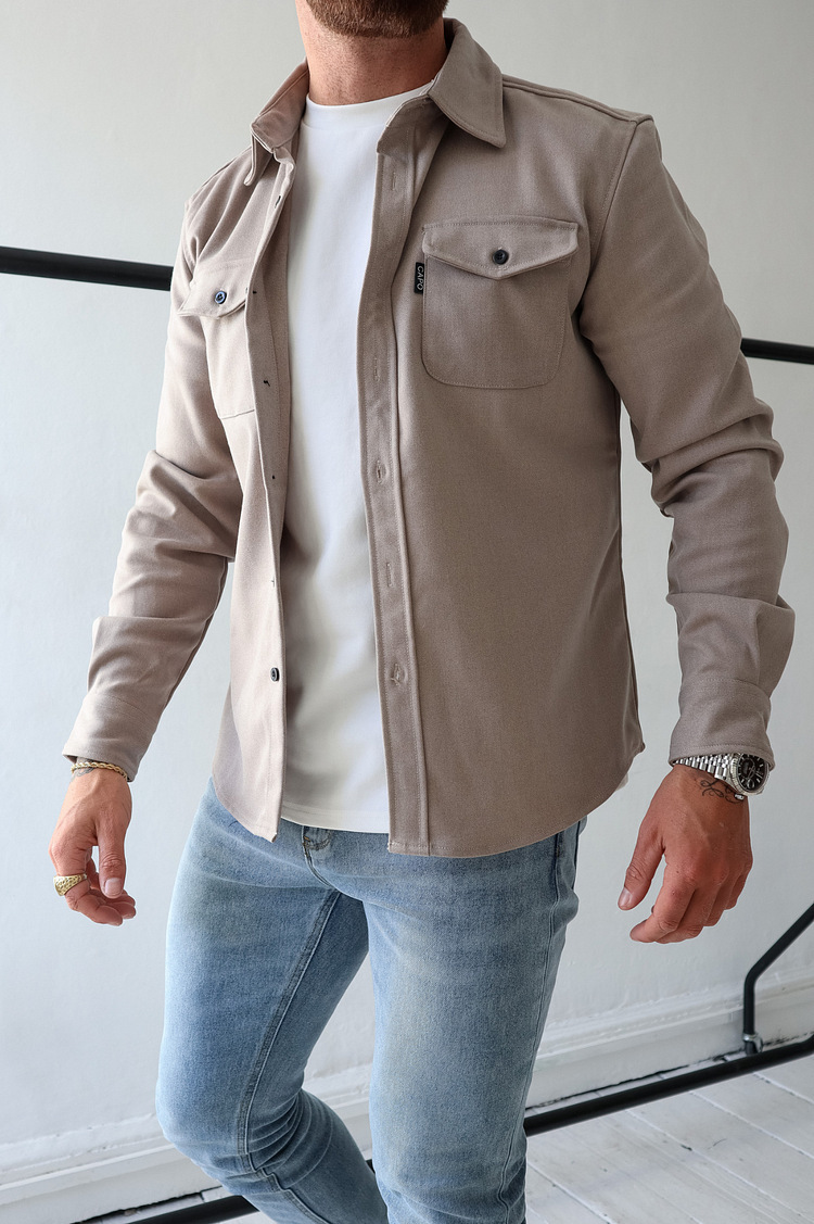 Men's Casual Long Sleeve Slim Fit Cotton Shirt