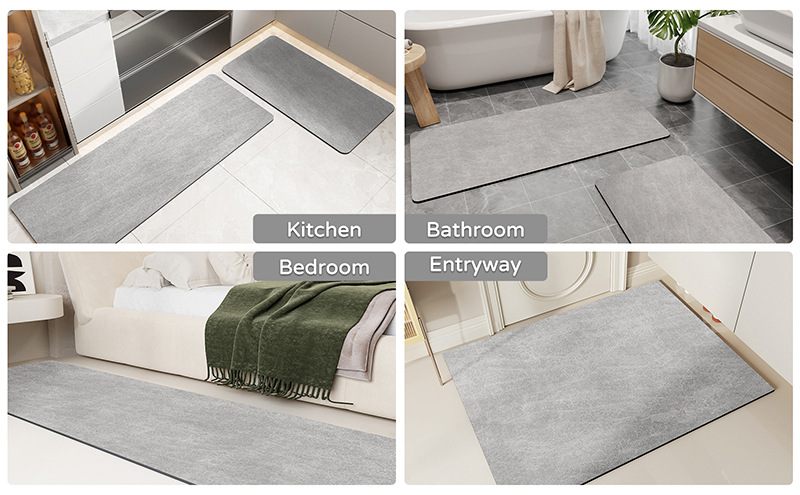 Quick-Dry Plush Bath Mat Floor Mat