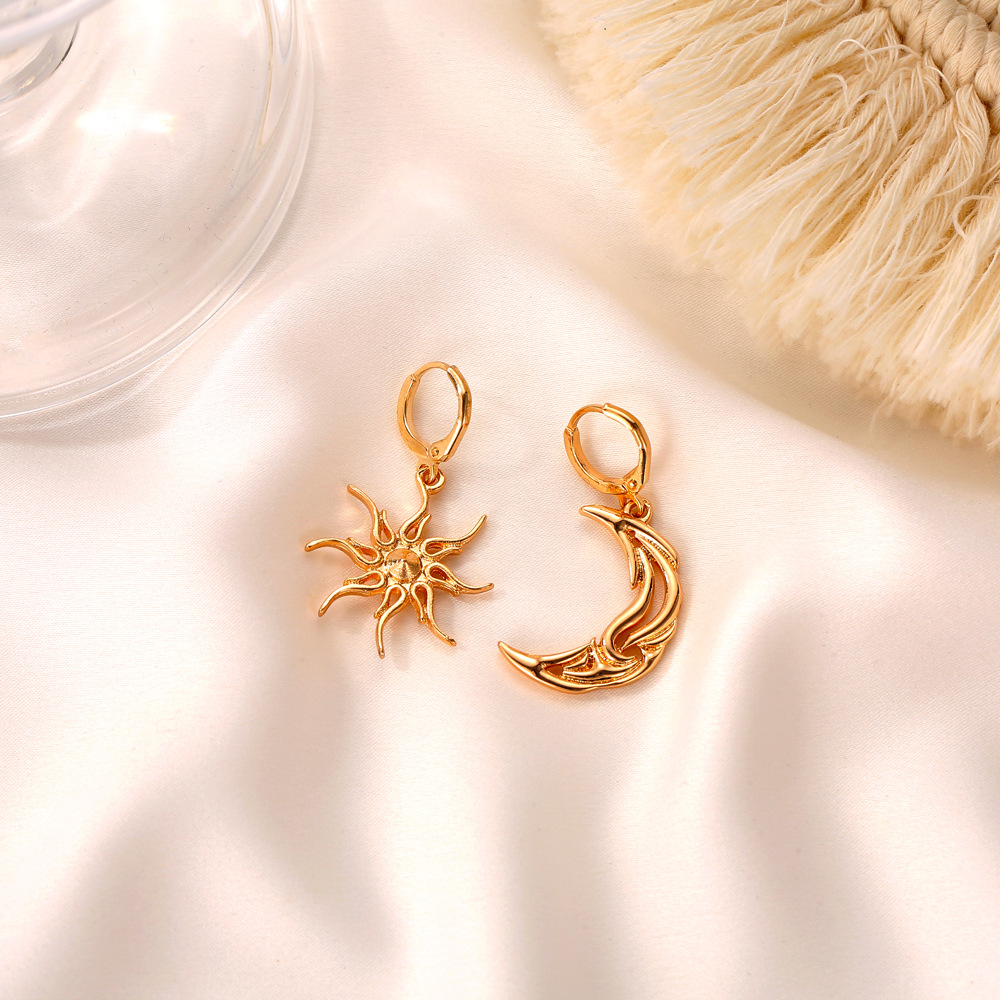 Sun and moon earrings
