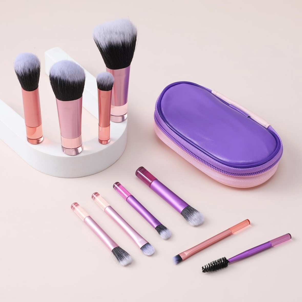 10-Piece Mini Travel Makeup Brush Set