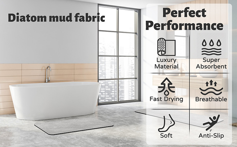 Quick-Dry Plush Bath Mat Floor Mat