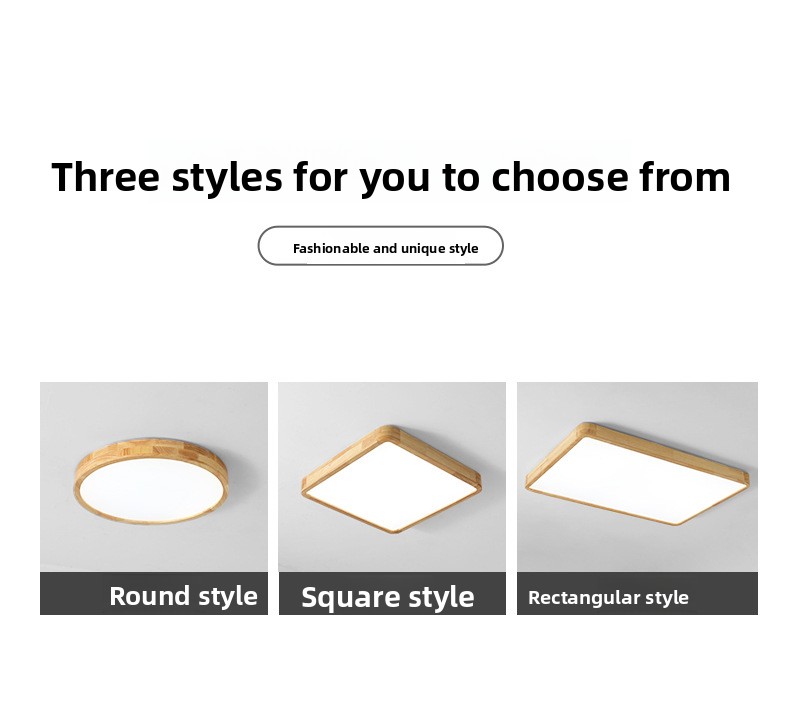 Modern Log Style LED Ceiling Lamp with Dimmable Lighting for Living Room and Bedroom