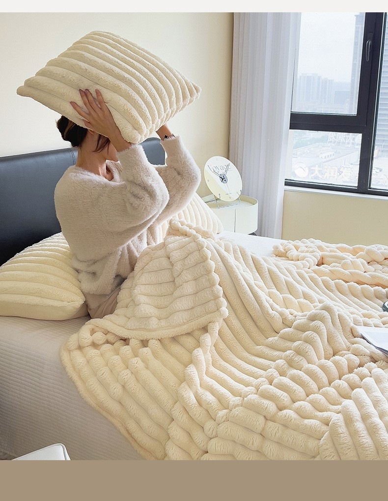 Coral fleece bed sheet blanket