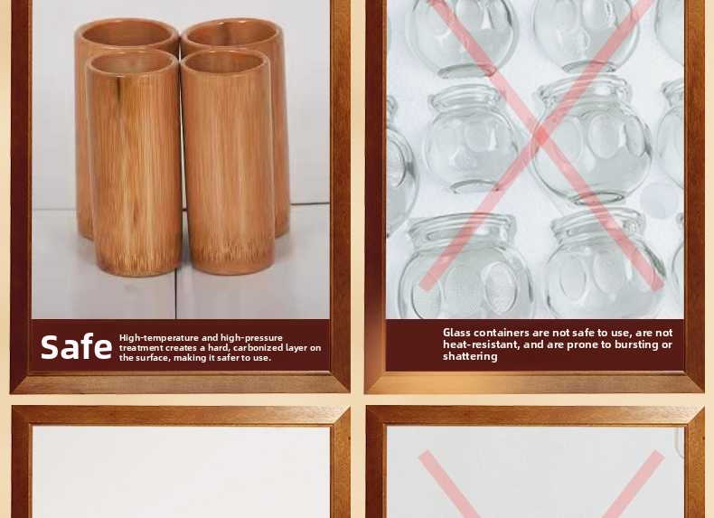 Natural Carbonized Bamboo Cupping Therapy Jar