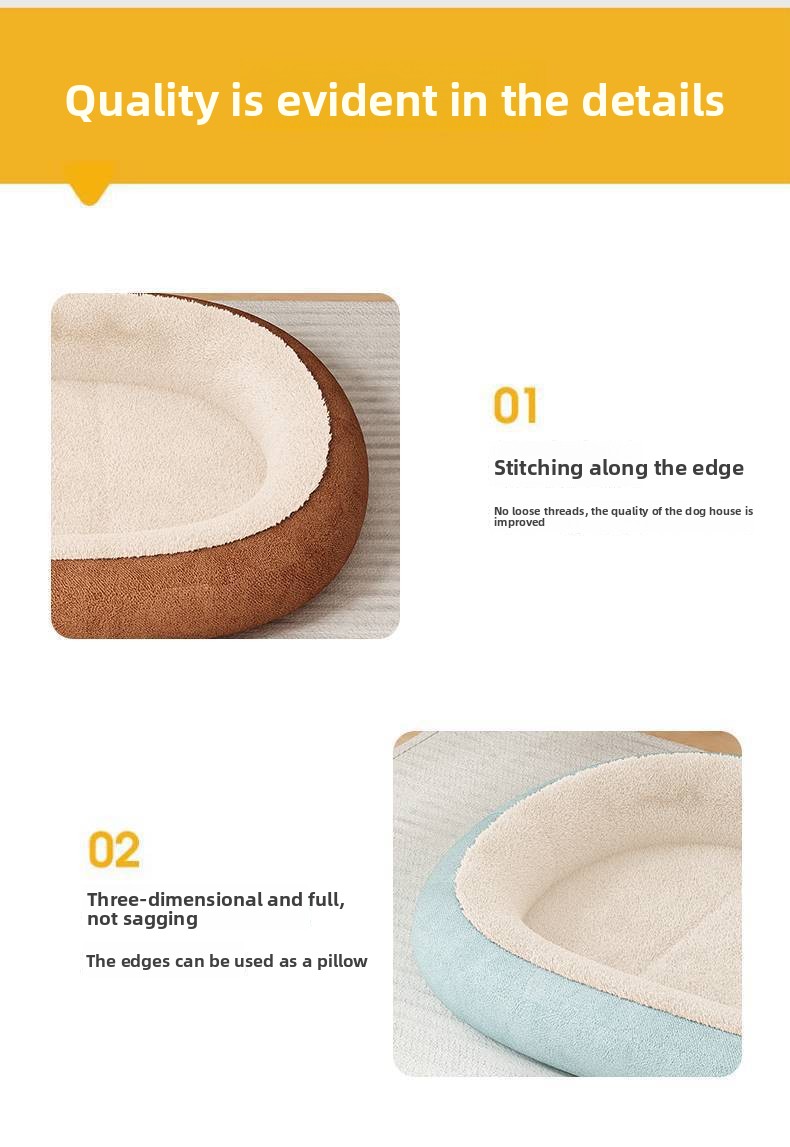 All-Season Reversible Pet Bed, Soft Plush Dog Mat for Kennel and Crate, Machine Washable Comfort Sleeping Pad for Cats and Dogs