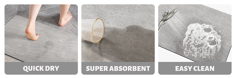 Quick-Dry Plush Bath Mat Floor Mat